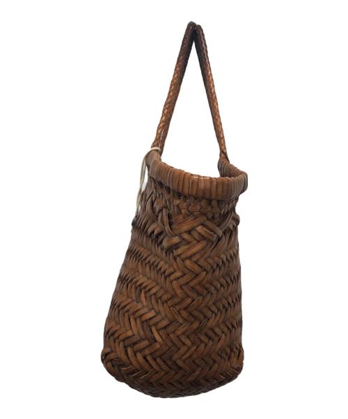 SAINT CHRISTOPHER（セント クリストファー）SAINT CHRISTOPHER (セント クリストファー) レザーメッシュトートバッグ ブラウンの古着・服飾アイテム