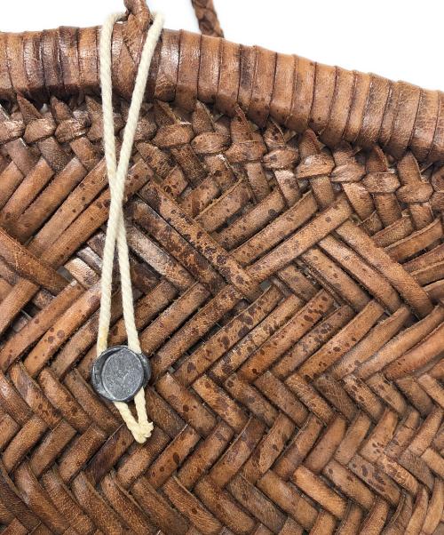 SAINT CHRISTOPHER（セント クリストファー）SAINT CHRISTOPHER (セント クリストファー) レザーメッシュトートバッグ ブラウンの古着・服飾アイテム