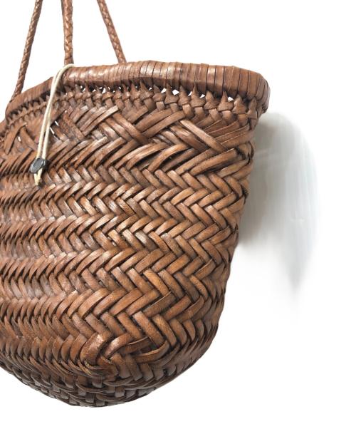 SAINT CHRISTOPHER（セント クリストファー）SAINT CHRISTOPHER (セント クリストファー) レザーメッシュトートバッグ ブラウンの古着・服飾アイテム