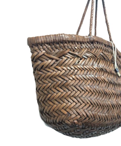 SAINT CHRISTOPHER（セント クリストファー）SAINT CHRISTOPHER (セント クリストファー) レザーメッシュトートバッグ ブラウンの古着・服飾アイテム