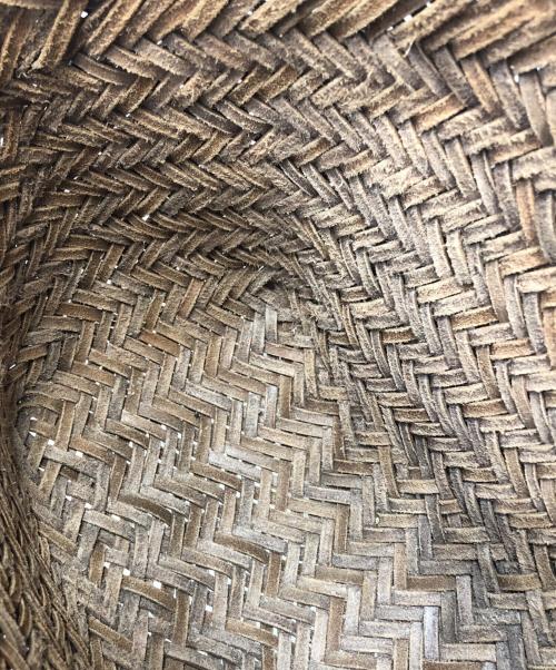 SAINT CHRISTOPHER（セント クリストファー）SAINT CHRISTOPHER (セント クリストファー) レザーメッシュトートバッグ ブラウンの古着・服飾アイテム