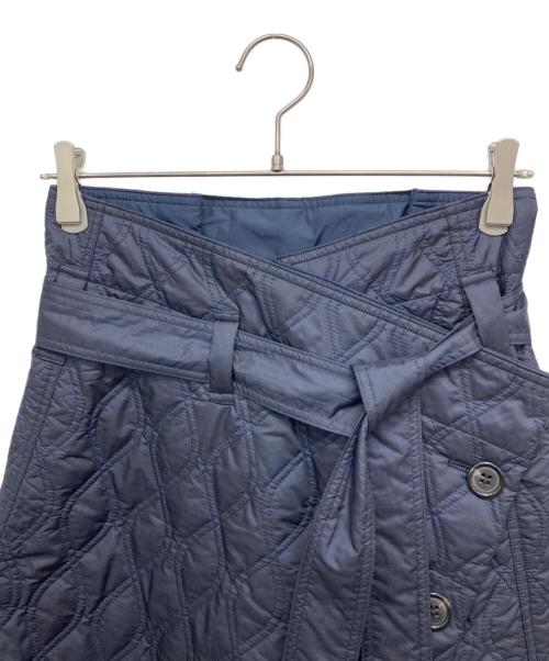 nagonstans（ナゴンスタンス）nagonstans (ナゴンスタンス) キルティング ベルテッドスカート  ネイビー サイズ:36の古着・服飾アイテム