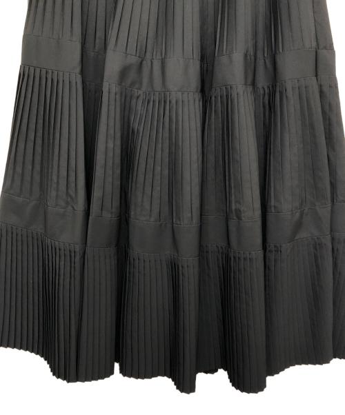 BEARDSLEY（ビアズリー）BEARDSLEY (ビアズリー) プリーツティアードスカート ブラック サイズ:Fの古着・服飾アイテム