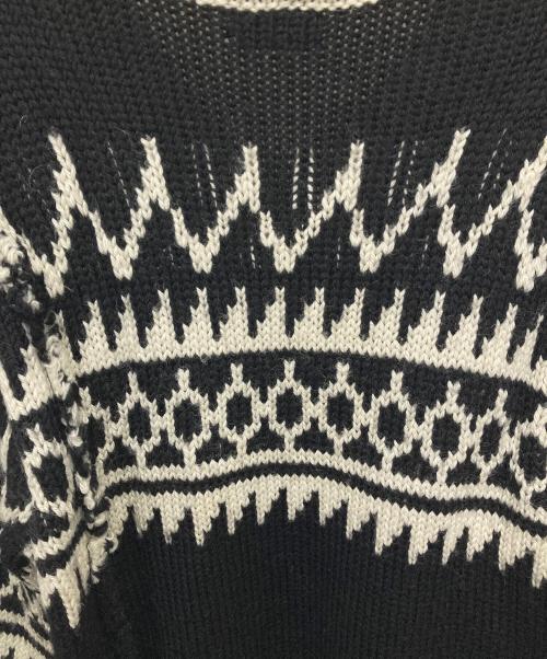 DRIES VAN NOTEN（ドリスヴァンノッテン）DRIES VAN NOTEN (ドリスヴァンノッテン) ノルディックセーター ブラック サイズ:Mの古着・服飾アイテム