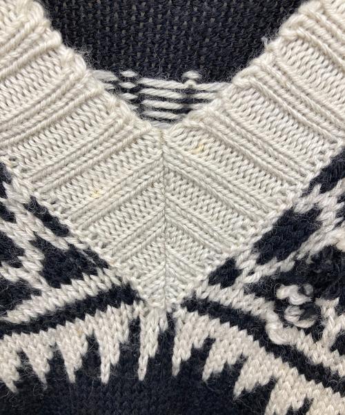 DRIES VAN NOTEN（ドリスヴァンノッテン）DRIES VAN NOTEN (ドリスヴァンノッテン) ノルディックセーター ブラック サイズ:Mの古着・服飾アイテム