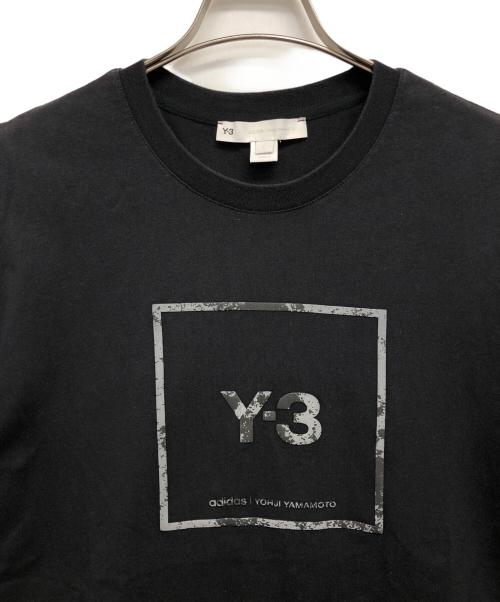 Y-3（ワイスリー）Y-3 (ワイスリー) スクエアラベルロゴTシャツ ブラック サイズ:Ｌの古着・服飾アイテム