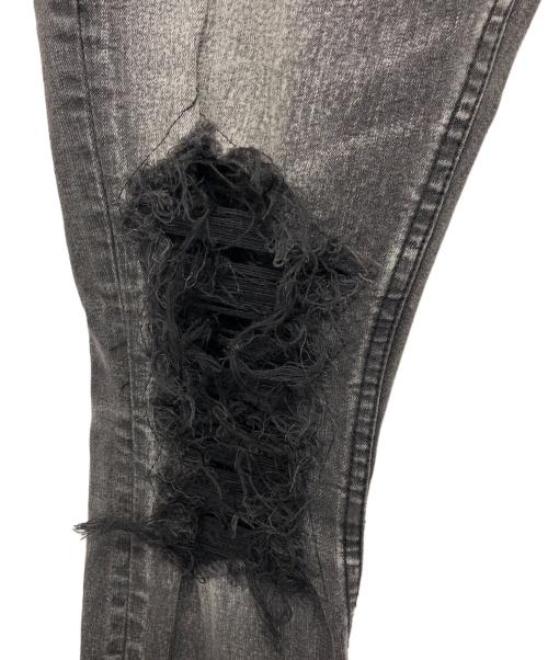TOSHIKI AOKI（トシキアオキ）TOSHIKI AOKI (トシキアオキ) FAGASSENT (ファガッセン) ダメージデニムパンツ ブラック サイズ:表記無しの古着・服飾アイテム