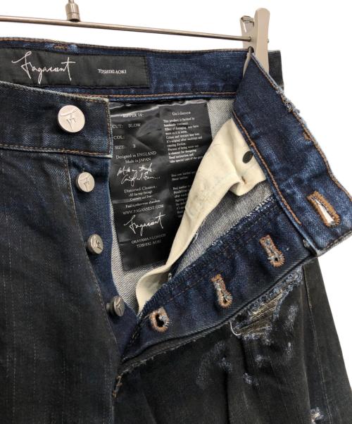 TOSHIKI AOKI（トシキアオキ）TOSHIKI AOKI (トシキアオキ) ダメージデニムパンツ インディゴ サイズ:3の古着・服飾アイテム