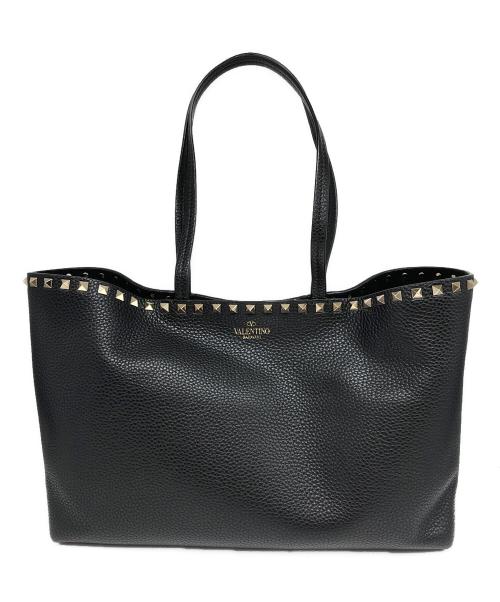 VALENTINO（ヴァレンティノ）VALENTINO (ヴァレンティノ) ロックスタッズグレインラージ ブラックの古着・服飾アイテム