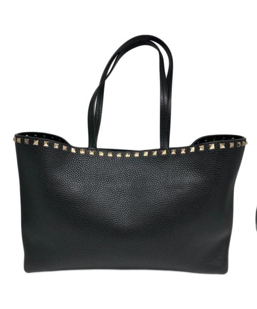 VALENTINO（ヴァレンティノ）VALENTINO (ヴァレンティノ) ロックスタッズグレインラージ ブラックの古着・服飾アイテム
