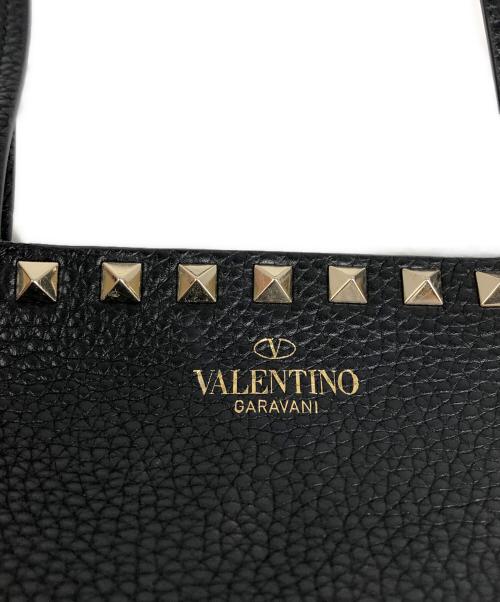 VALENTINO（ヴァレンティノ）VALENTINO (ヴァレンティノ) ロックスタッズグレインラージ ブラックの古着・服飾アイテム