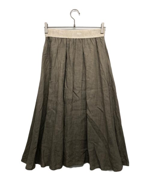O'NEIL OF DUBLIN（オニールオブダブリン）O'NEIL OF DUBLIN (オニールオブダブリン) リネンスカート ブラウン サイズ:US 6の古着・服飾アイテム