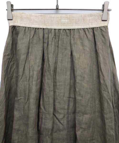 O'NEIL OF DUBLIN（オニールオブダブリン）O'NEIL OF DUBLIN (オニールオブダブリン) リネンスカート ブラウン サイズ:US 6の古着・服飾アイテム