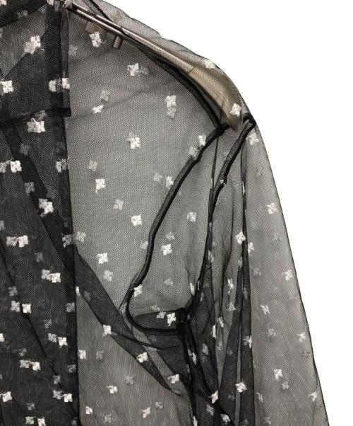 LE CIEL BLEU（ルシェルブルー）LE CIEL BLEU (ルシェルブルー) Tulle Bow Tie TOPS(チュールボウタイトップス) ブラック サイズ:36の古着・服飾アイテム