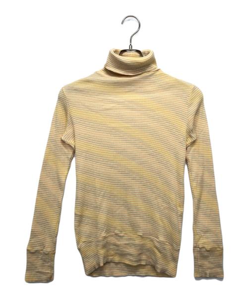tamaki niime（タマキ ニイメ）tamaki niime (タマキ ニイメ) タートルネックボーダーカットソー イエロー サイズ:表記なしの古着・服飾アイテム
