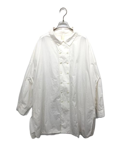 Masnou design（マスノウデザイン）Masnou design (マスノウデザイン) DOUBLE BUTTON SHIRTS(ダブルボタンシャツ) ホワイト サイズ:2の古着・服飾アイテム