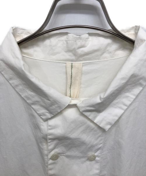 Masnou design（マスノウデザイン）Masnou design (マスノウデザイン) DOUBLE BUTTON SHIRTS(ダブルボタンシャツ) ホワイト サイズ:2の古着・服飾アイテム
