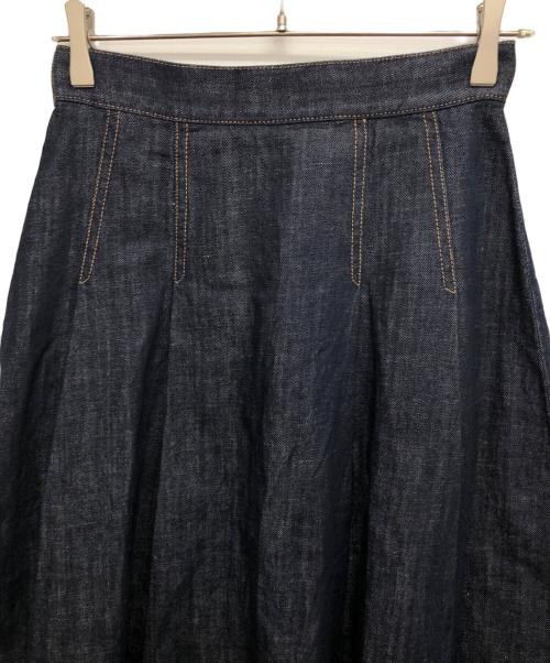 MACKINTOSH PHILOSOPHY（マッキントッシュ フィロソフィー）MACKINTOSH PHILOSOPHY (マッキントッシュ フィロソフィー) コットンリネンデニムプリーツスカート インディゴ サイズ:36の古着・服飾アイテム