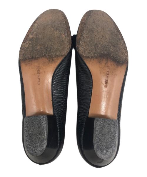 Salvatore Ferragamo（サルヴァトーレ フェラガモ）Salvatore Ferragamo (サルヴァトーレ フェラガモ) ヴァラリボンパンプス ネイビー サイズ:24の古着・服飾アイテム