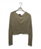 AMOMENTOアモーメント）の古着「リネン混カーディガン」｜ベージュ