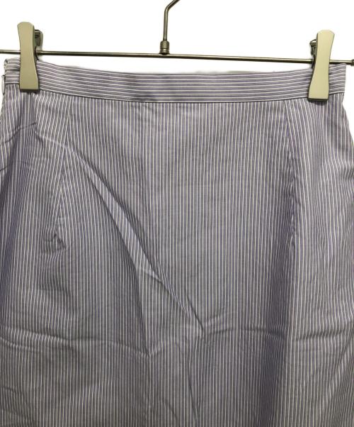 AURALEE（オーラリー）AURALEE (オーラリー) WASHED FINX TWILL STRIPE LONG SKIRT パープルの古着・服飾アイテム