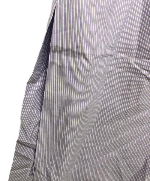 AURALEE（オーラリー）AURALEE (オーラリー) WASHED FINX TWILL STRIPE LONG SKIRT パープルの古着・服飾アイテム