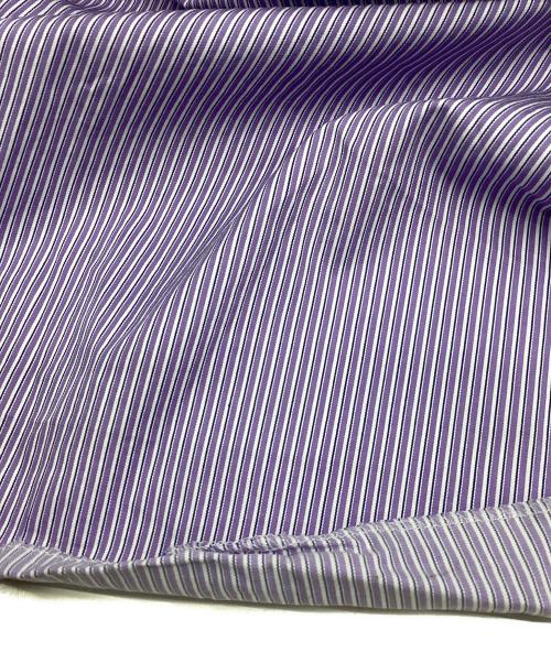 AURALEE（オーラリー）AURALEE (オーラリー) WASHED FINX TWILL STRIPE LONG SKIRT パープルの古着・服飾アイテム