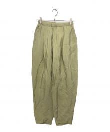 TODAYFUL（トゥデイフル）の古着「Satin Easy Pants」｜黄緑