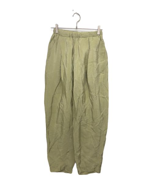TODAYFUL（トゥデイフル）TODAYFUL (トゥデイフル) Satin Easy Pants 黄緑 サイズ:38の古着・服飾アイテム