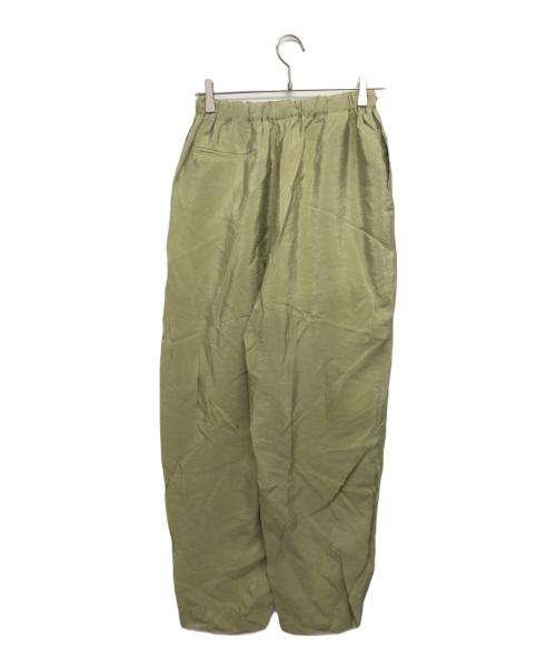 TODAYFUL（トゥデイフル）TODAYFUL (トゥデイフル) Satin Easy Pants 黄緑 サイズ:38の古着・服飾アイテム