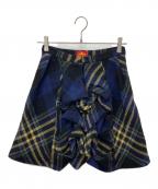 Vivienne Westwood RED LABELヴィヴィアンウエストウッドレッドレーベル）の古着「ウールチェックスカート」｜ネイビー