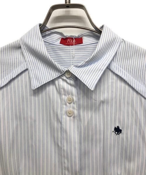 POLO（ポロ・ラルフローレン）POLO (ポロ) BRITISH COUNTRY SPIRIT ヘムレイヤードシャツワンピース ブルー サイズ:S 未使用品の古着・服飾アイテム