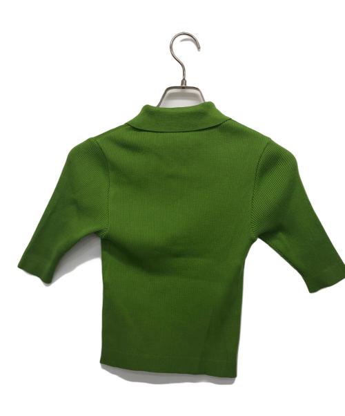 AURALEE（オーラリー）AURALEE (オーラリー) GIZA HIGH GAUGE RIB KNIT POLO 黄緑 未使用品の古着・服飾アイテム