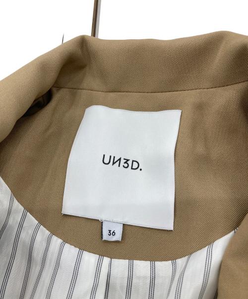 UN3D.（アンスリード）UN3D. (アンスリード) KNIT DOCKING JK ブラウン サイズ:Sの古着・服飾アイテム