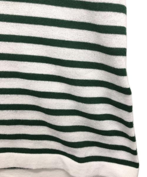 LACOSTE（ラコステ）LACOSTE (ラコステ) クールマックスボーダーニットTシャツ ホワイト サイズ:38の古着・服飾アイテム