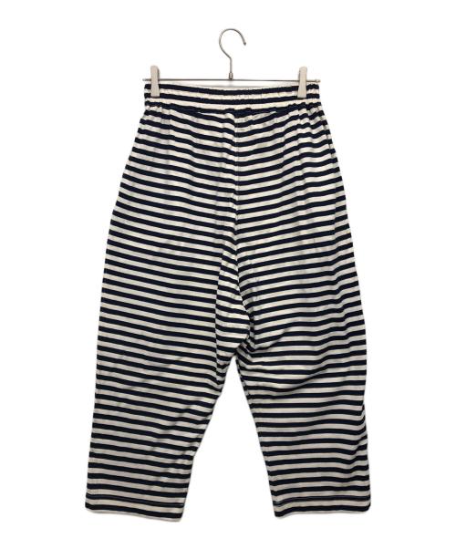 JUNYA WATANABE COMME des GARCONS（(ジュンヤワタナベ コムデギャルソン）JUNYA WATANABE COMME des GARCONS ((ジュンヤワタナベ コムデギャルソン) 天竺ボーダーサルエルパンツ ネイビー×ホワイト サイズ:Sの古着・服飾アイテム