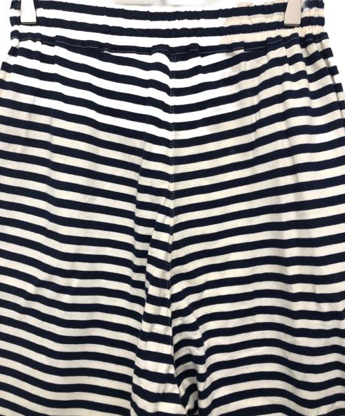JUNYA WATANABE COMME des GARCONS（(ジュンヤワタナベ コムデギャルソン）JUNYA WATANABE COMME des GARCONS ((ジュンヤワタナベ コムデギャルソン) 天竺ボーダーサルエルパンツ ネイビー×ホワイト サイズ:Sの古着・服飾アイテム