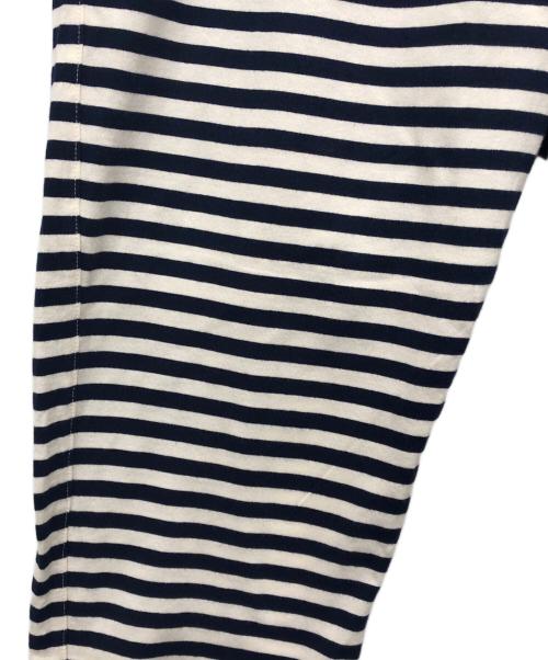 JUNYA WATANABE COMME des GARCONS（(ジュンヤワタナベ コムデギャルソン）JUNYA WATANABE COMME des GARCONS ((ジュンヤワタナベ コムデギャルソン) 天竺ボーダーサルエルパンツ ネイビー×ホワイト サイズ:Sの古着・服飾アイテム