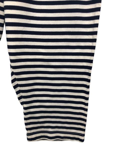 JUNYA WATANABE COMME des GARCONS（(ジュンヤワタナベ コムデギャルソン）JUNYA WATANABE COMME des GARCONS ((ジュンヤワタナベ コムデギャルソン) 天竺ボーダーサルエルパンツ ネイビー×ホワイト サイズ:Sの古着・服飾アイテム