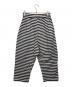 JUNYA WATANABE COMME des GARCONS ((ジュンヤワタナベ コムデギャルソン) 天竺ボーダーサルエルパンツ ネイビー×ホワイト サイズ:S：7000円