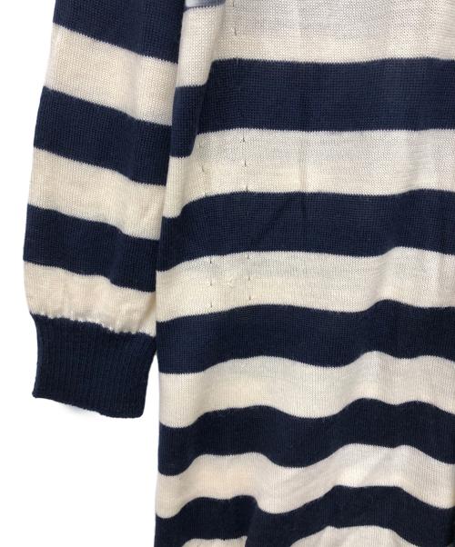 JUNYA WATANABE COMME des GARCONS（(ジュンヤワタナベ コムデギャルソン）JUNYA WATANABE COMME des GARCONS ((ジュンヤワタナベ コムデギャルソン) ボーダーニットワンピース ネイビー×アイボリー サイズ:Ｓの古着・服飾アイテム
