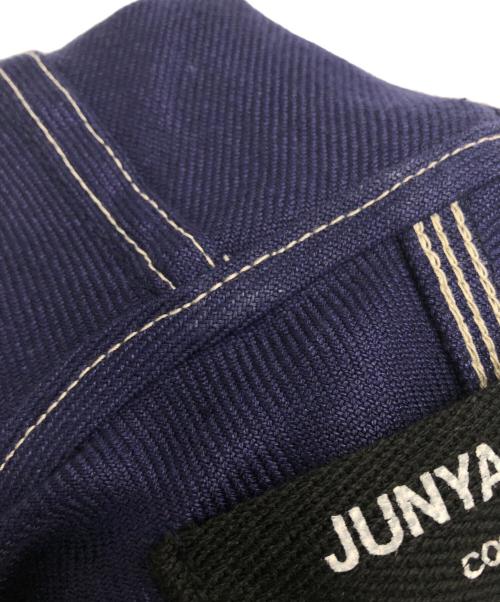 JUNYA WATANABE COMME des GARCONS（ジュンヤワタナベ コムデギャルソン）JUNYA WATANABE COMME des GARCONS ((ジュンヤワタナベ コムデギャルソン) ドルマンスリーブリネンフーデッドプルオーバー ネイビー サイズ:Sの古着・服飾アイテム