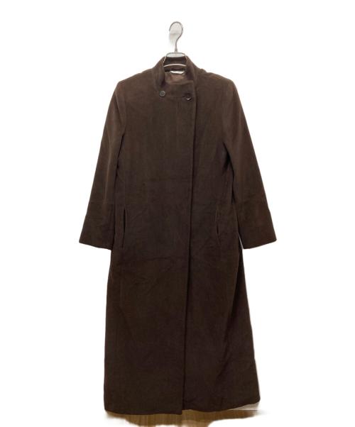 MaxMara（マックスマーラ）MaxMara (マックスマーラ) ヴァージンウールスタンドカラーコート ブラウン サイズ:40の古着・服飾アイテム