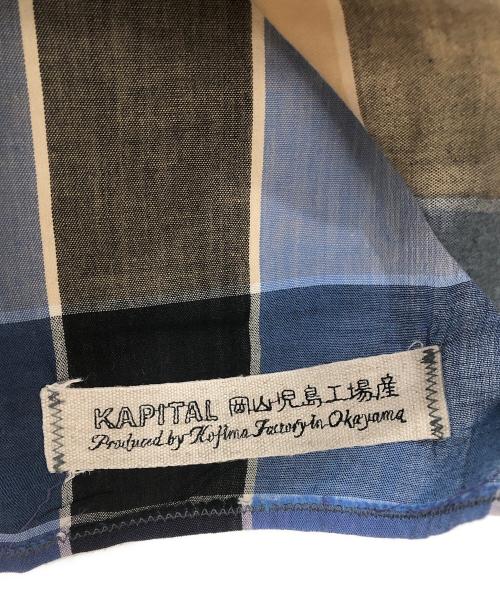 KAPITAL（キャピタル）KAPITAL (キャピタル) 半袖チェックシャツ ブルー サイズ:Mの古着・服飾アイテム