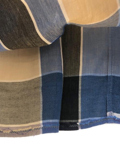 KAPITAL（キャピタル）KAPITAL (キャピタル) 半袖チェックシャツ ブルー サイズ:Mの古着・服飾アイテム