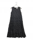 BEARDSLEYビアズリー）の古着「クリンクルドットワンピース」｜ブラック