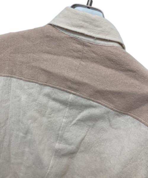 CELINE（セリーヌ）CELINE (セリーヌ) バイカラーウールシャツ ベージュ サイズ:38の古着・服飾アイテム