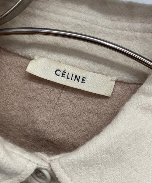 CELINE（セリーヌ）CELINE (セリーヌ) バイカラーウールシャツ ベージュ サイズ:38の古着・服飾アイテム