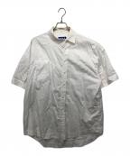 ADER errorアーダーエラー）の古着「アシンメトリードッキングシャツ」｜ホワイト