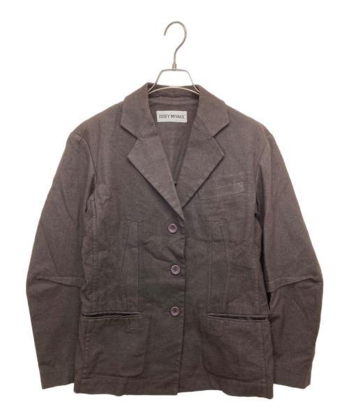 ISSEY MIYAKE（イッセイミヤケ）ISSEY MIYAKE (イッセイミヤケ) ウールジャケット ブラウン サイズ:Mの古着・服飾アイテム